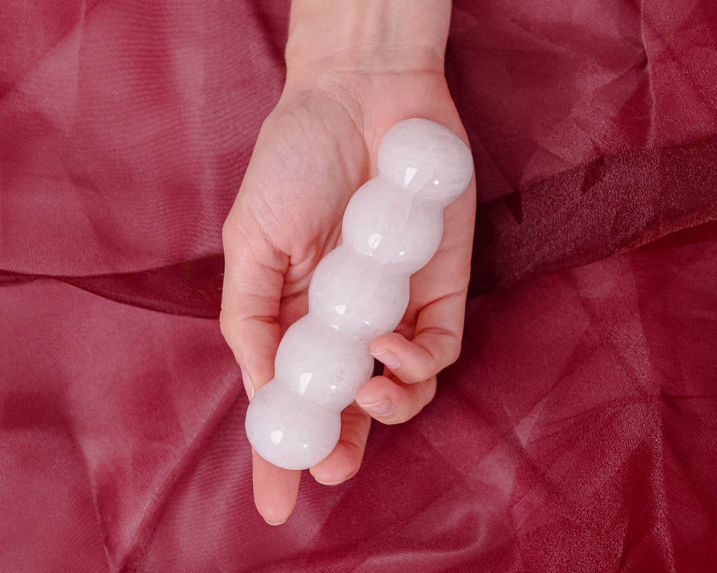Clear Quartz Yoni Wand – The Mini JOYBEADS Claire