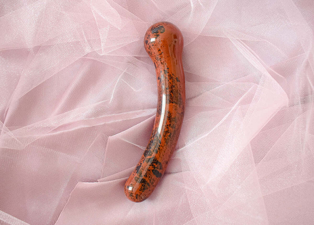 MAHOGANY OBSIDIAN YONI WAND - THE PEARL VELVET