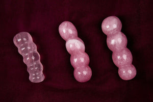 ROSE QUARTZ YONI MASSAGER - THE MINI BEADED ROSIE