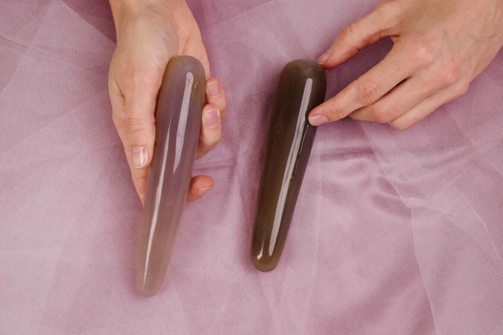 GREY AGATE YONI WAND - THE STRAIGHT AGATHA