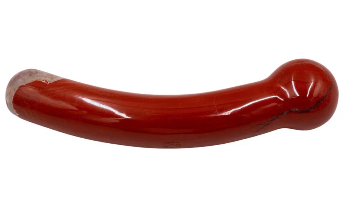 RED JASPER QUARTZ YONI WAND - THE PEARL CHERRY