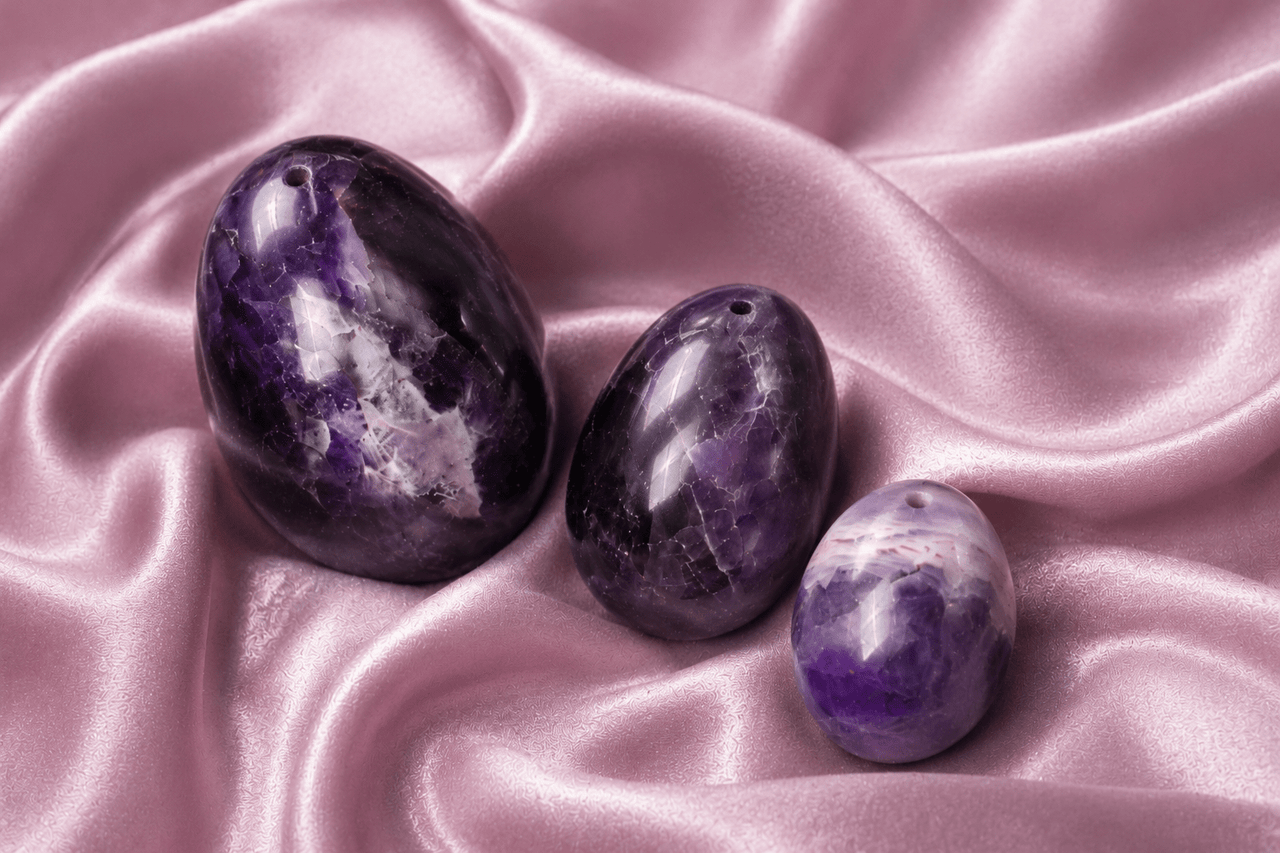 Amethyst Yoni Egg - Lila: Great stone for meditation - Yoni Wanderland