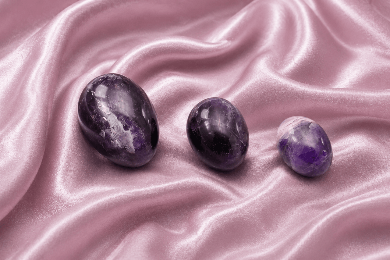 Amethyst Yoni Egg - Lila: Great stone for meditation - Yoni Wanderland