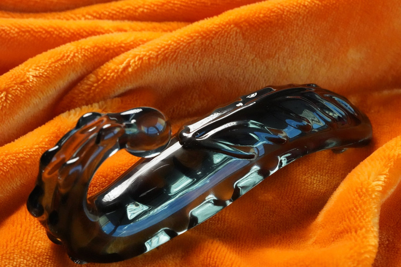 Black Glass Yoni Wand - The Octopussy: G - Spot Magik - Yoni Wanderland