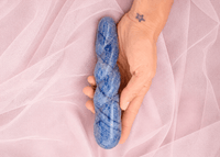Blue Quartz Crystal Yoni Wand – The Twist Serene - Yoni Wanderland