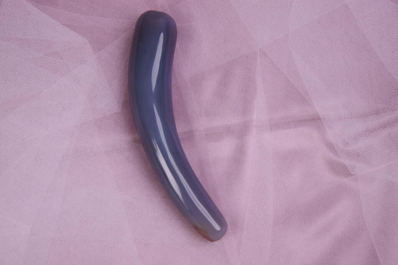 GREY AGATE YONI WAND - THE SLIDE AGATHA - Yoni Wanderland