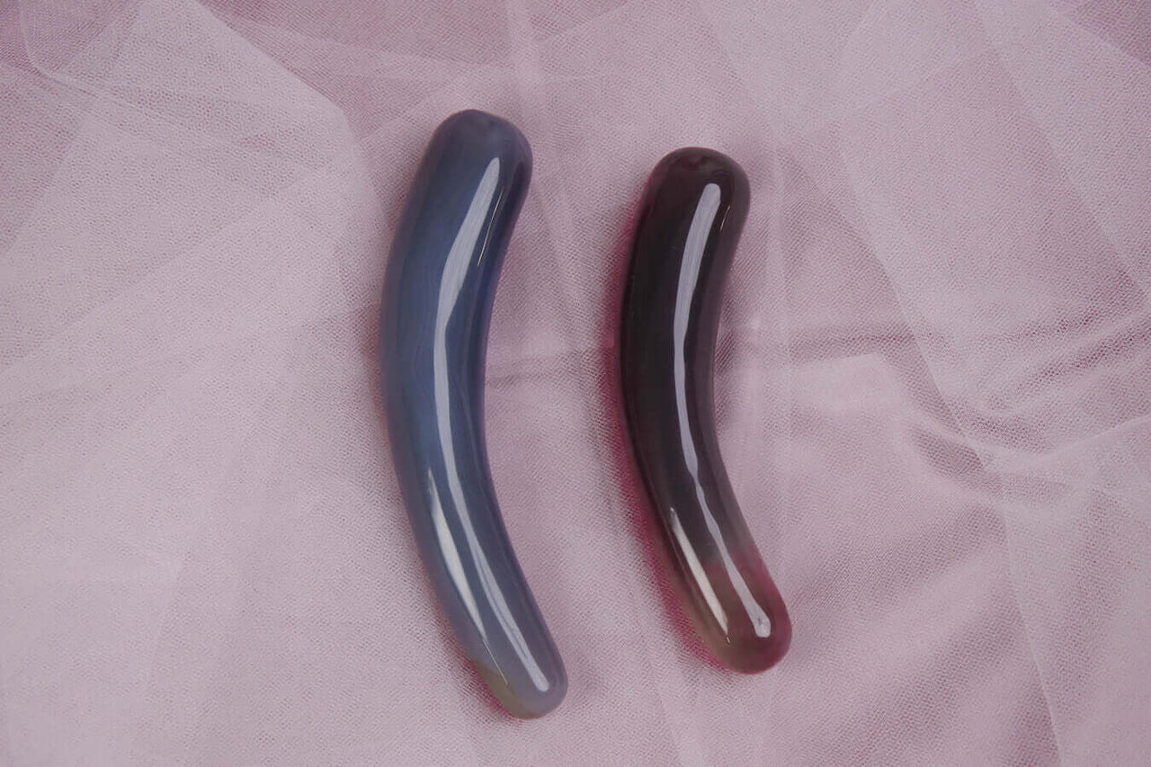 GREY AGATE YONI WAND - THE SLIDE AGATHA - Yoni Wanderland