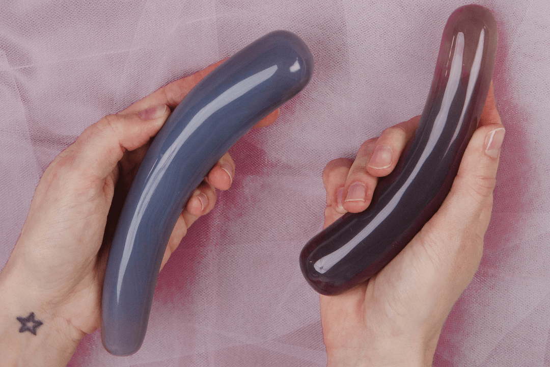 Grey Agate Yoni Wand - The Slide Agatha: Spiritual Grounding & Strength - Yoni Wanderland