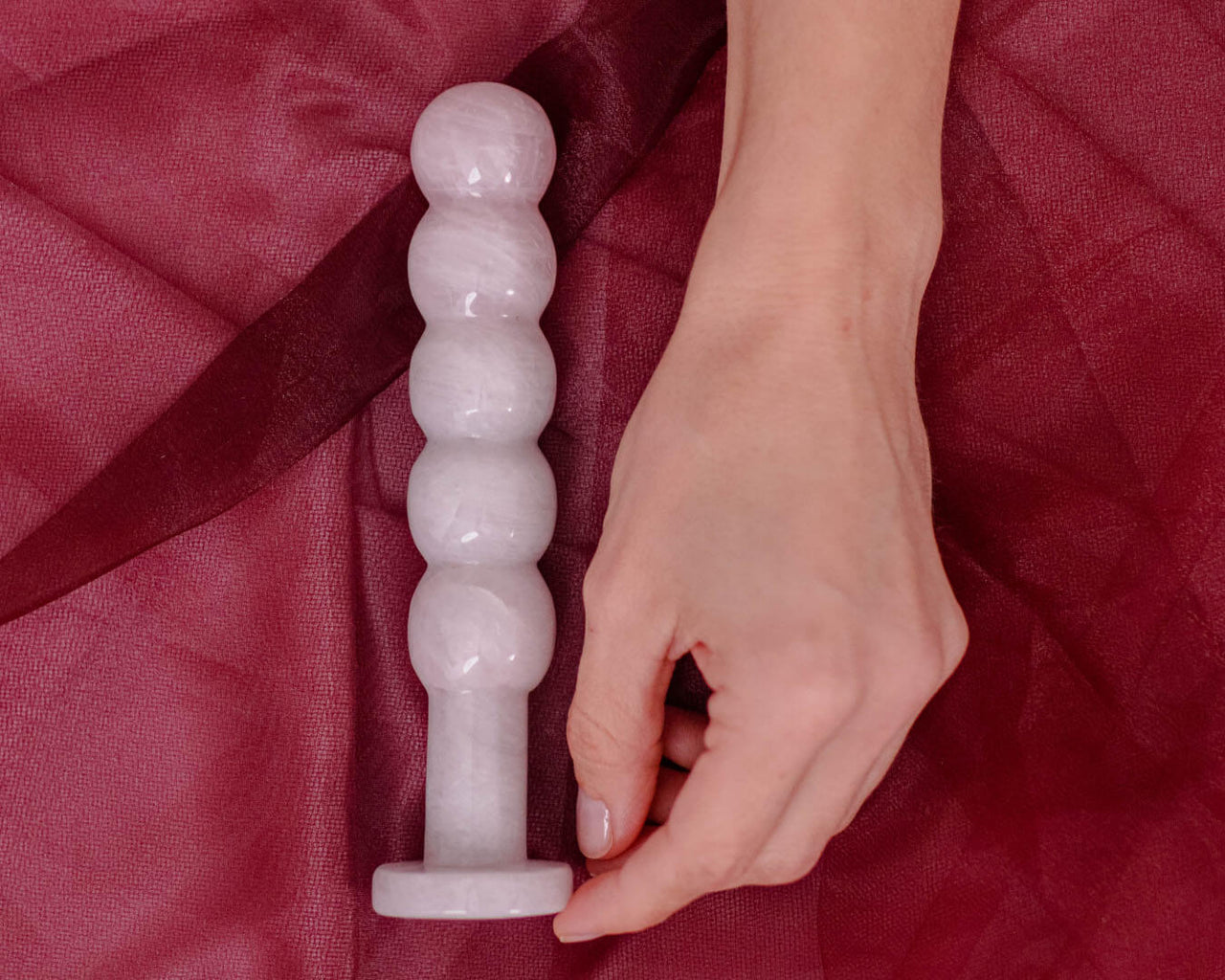 ROSE QUARTZ YONI WAND - THE STRAIGHT BULB ROSIE - Yoni Wanderland