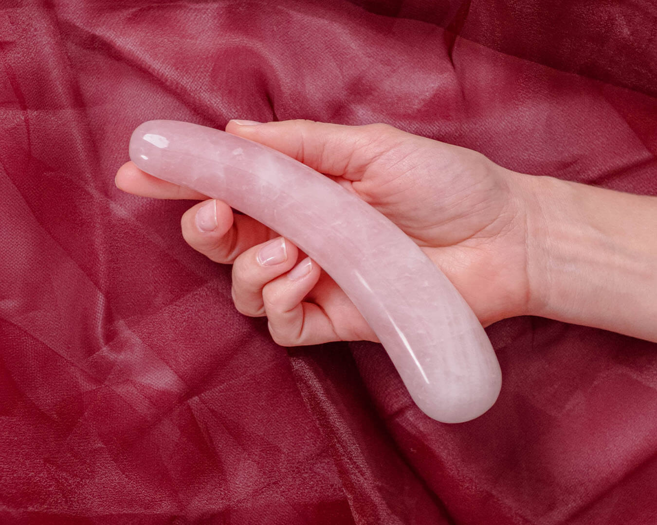 ROSE QUARTZ YONI WAND - THE SLIDE ROSIE