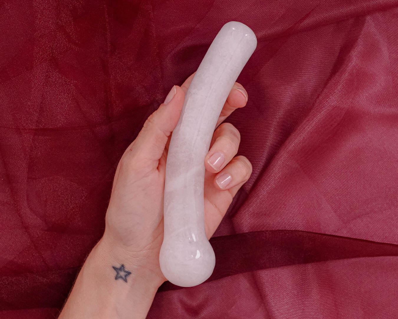 CLEAR QUARTZ YONI WAND - THE PEARL CLAIRE