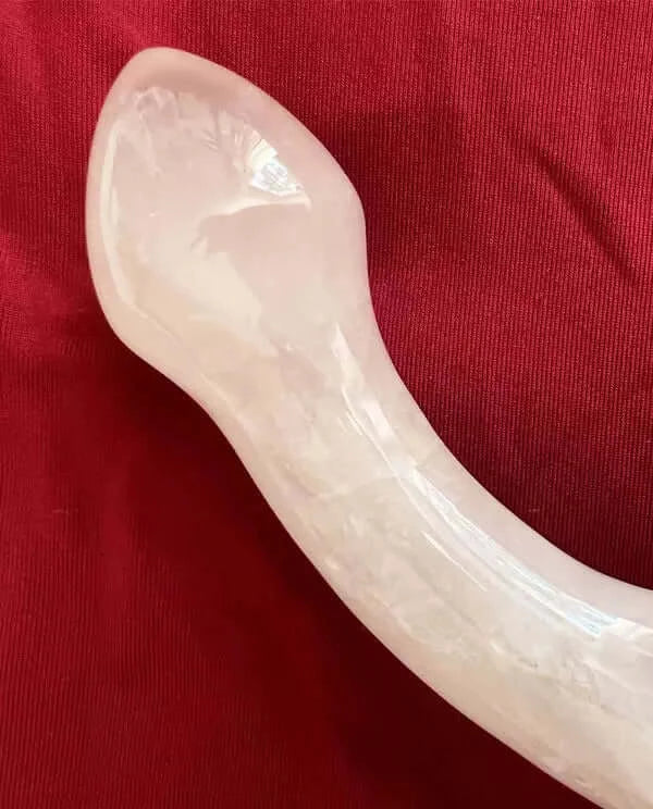 ROSE QUARTZ YONI WAND - THE BEADED CURVE ROSIE - Yoni Wanderland