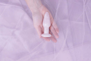 ROSE QUARTZ BUTT PLUG SLIM - ROSIE ANAL PLUG