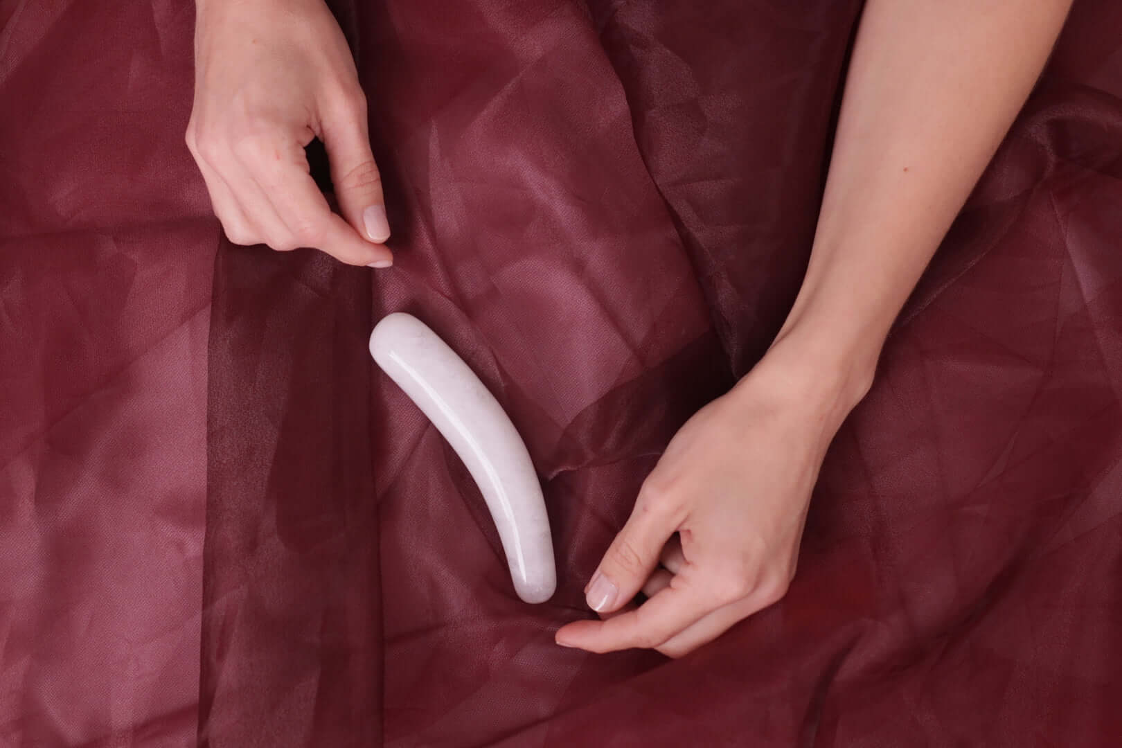 CLEAR QUARTZ YONI WAND - THE SLIDE CLAIRE